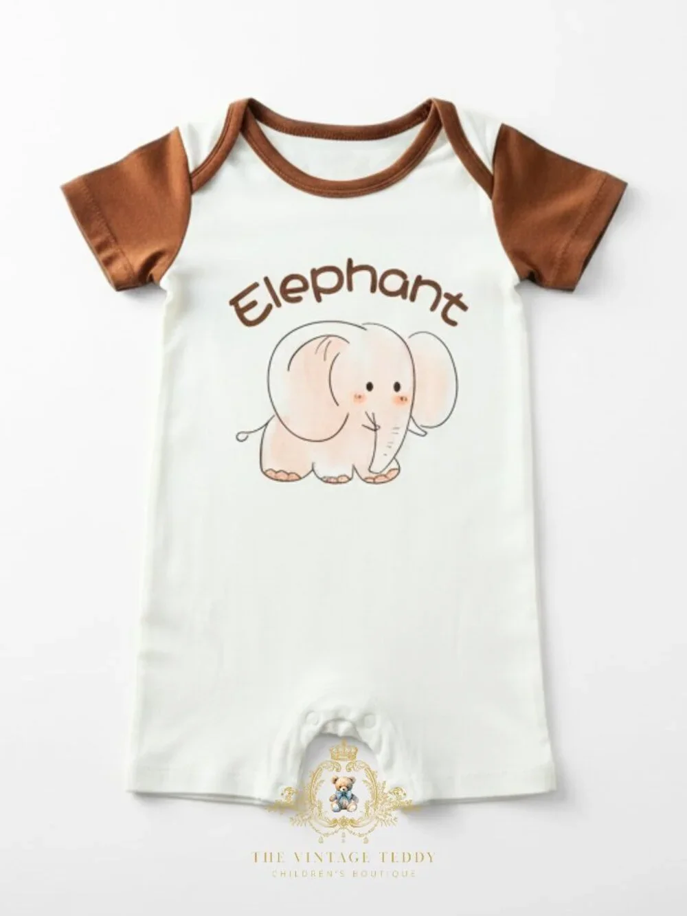 NWT Cute Baby & Toddler One-piece Bodysuit Sleep N' Play Romper Elephant 6-9M